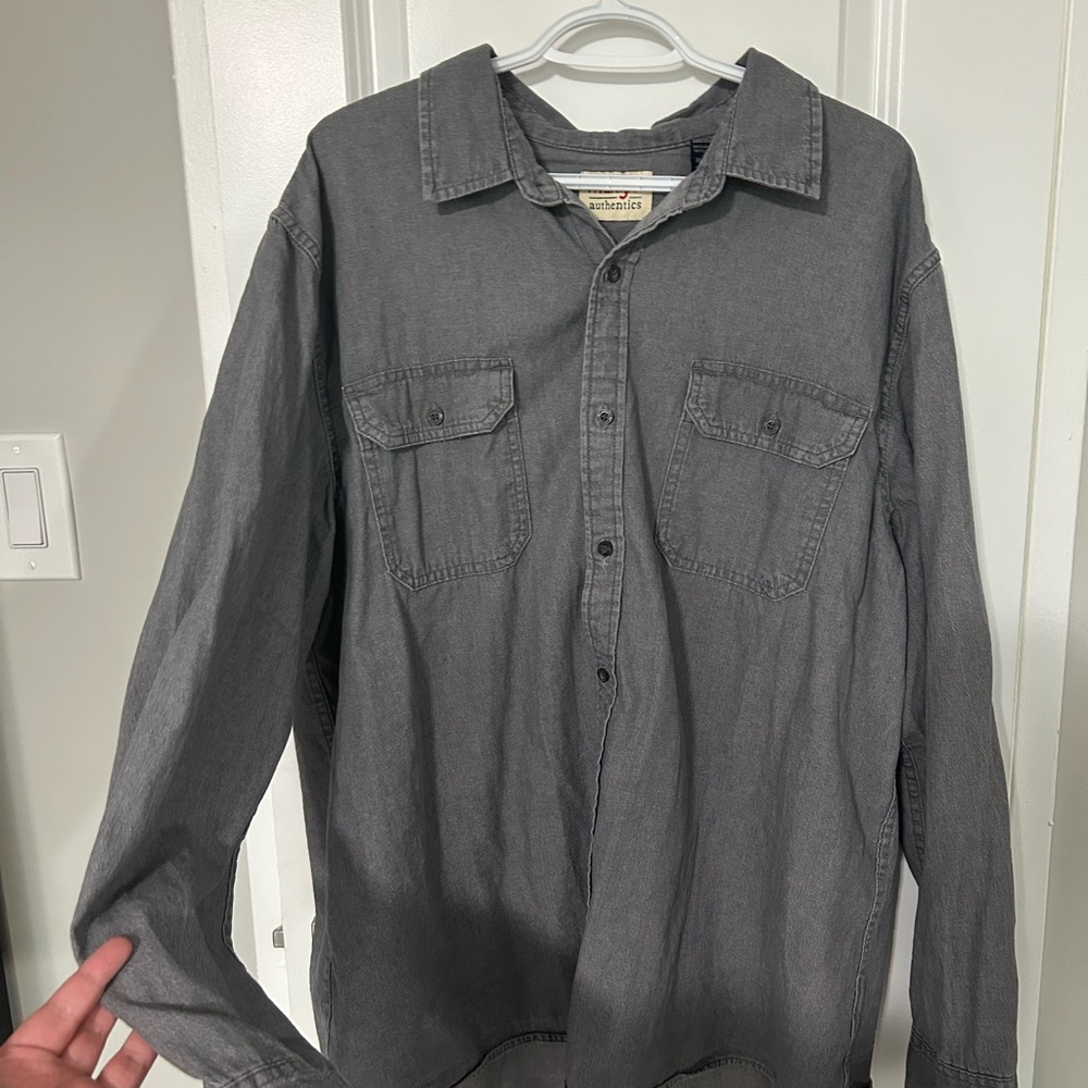 Wrangler Men's Gray Denim Shirt
